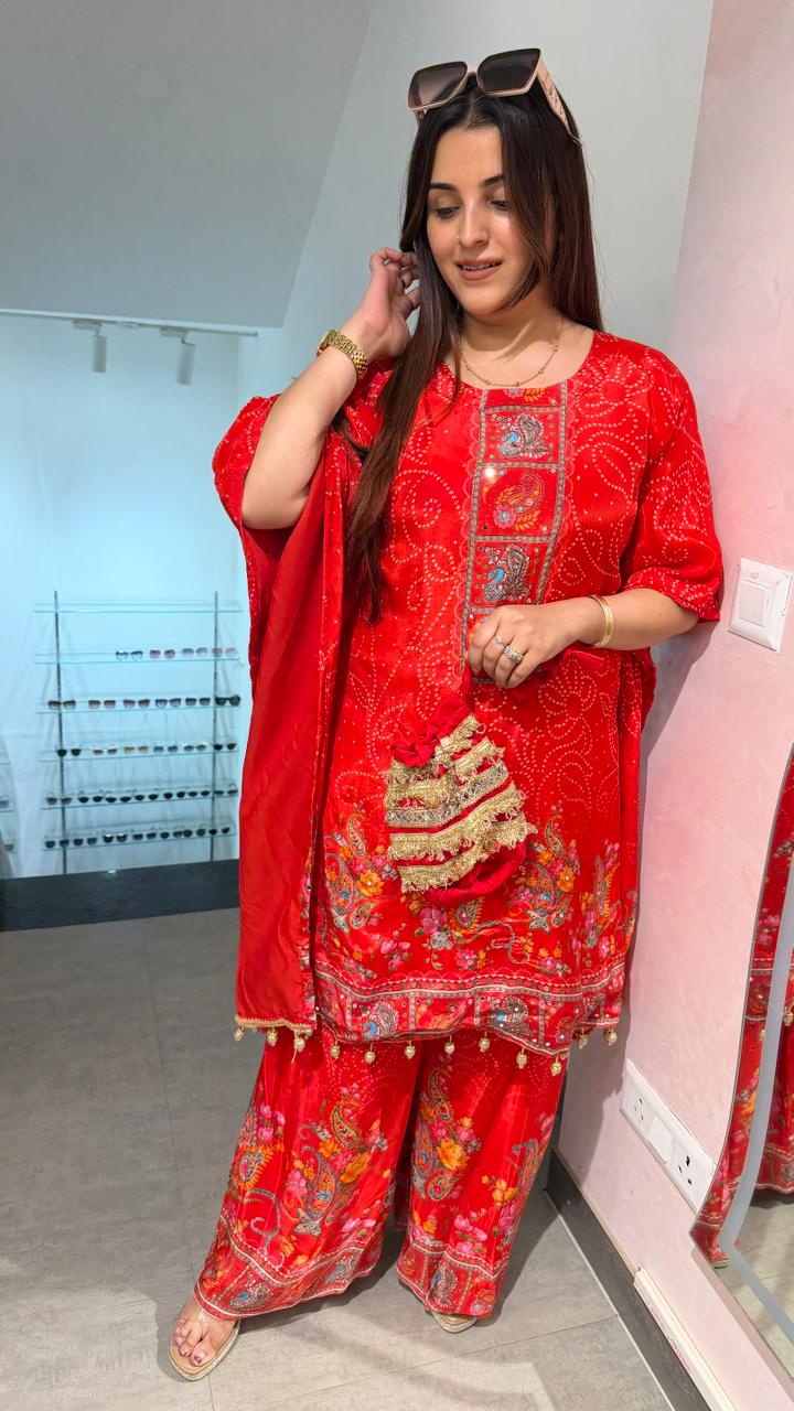 Royal Crimson Kaftan suit