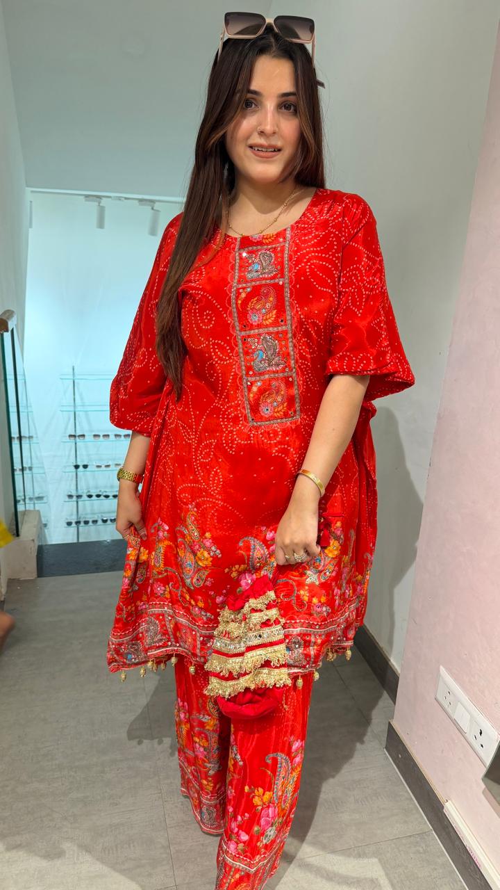 Royal Crimson Kaftan suit