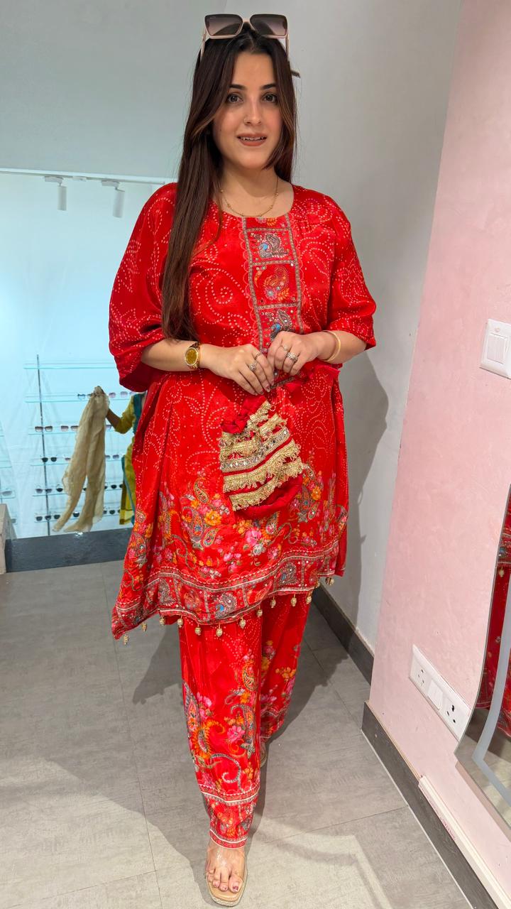 Royal Crimson Kaftan suit