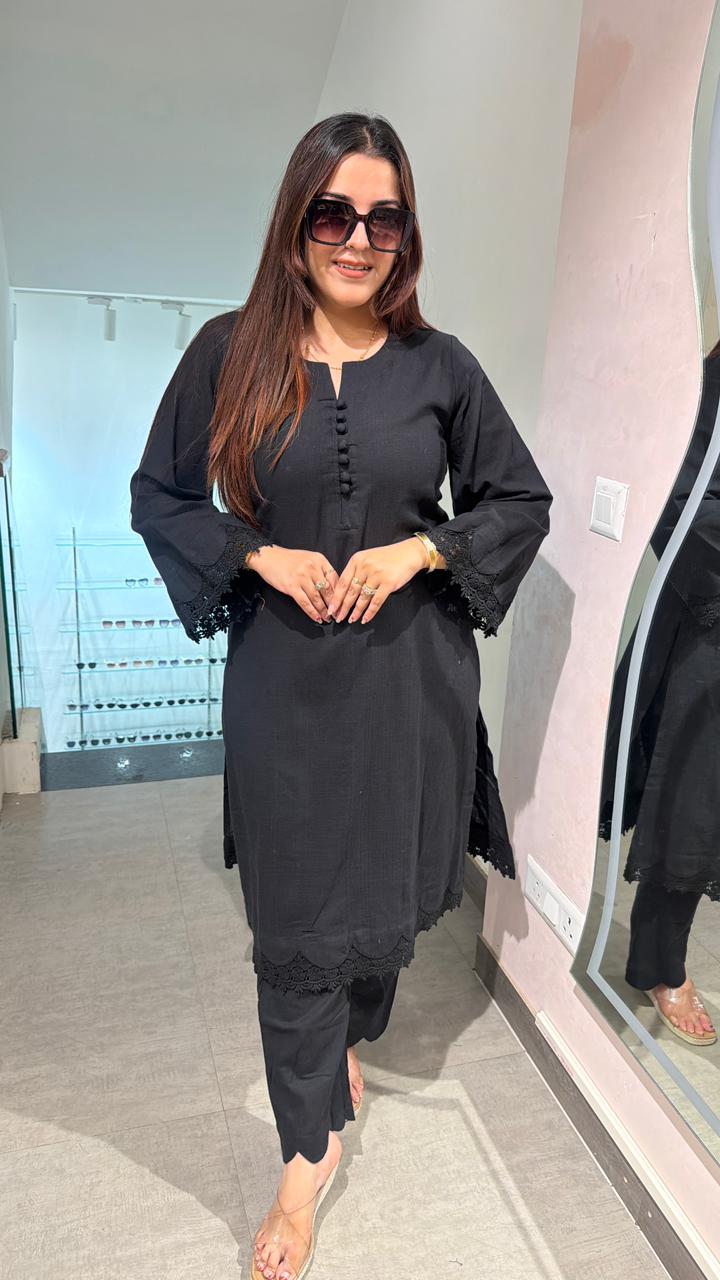 Midnight Elegance Kurti Set