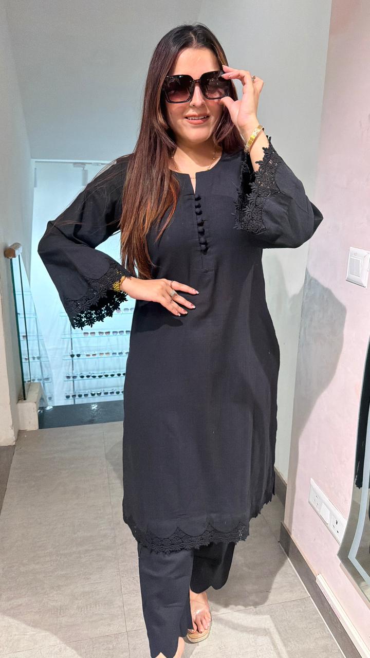 Midnight Elegance Kurti Set