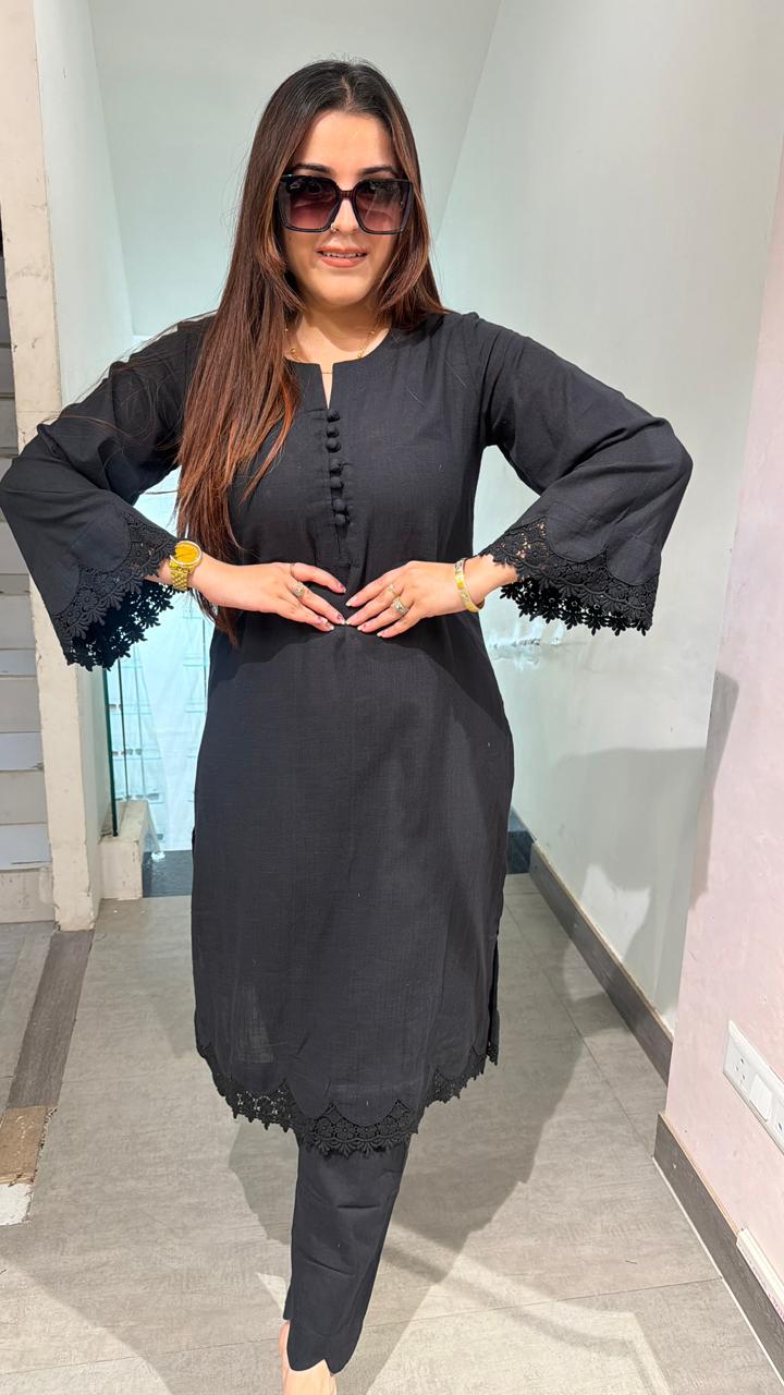 Midnight Elegance Kurti Set