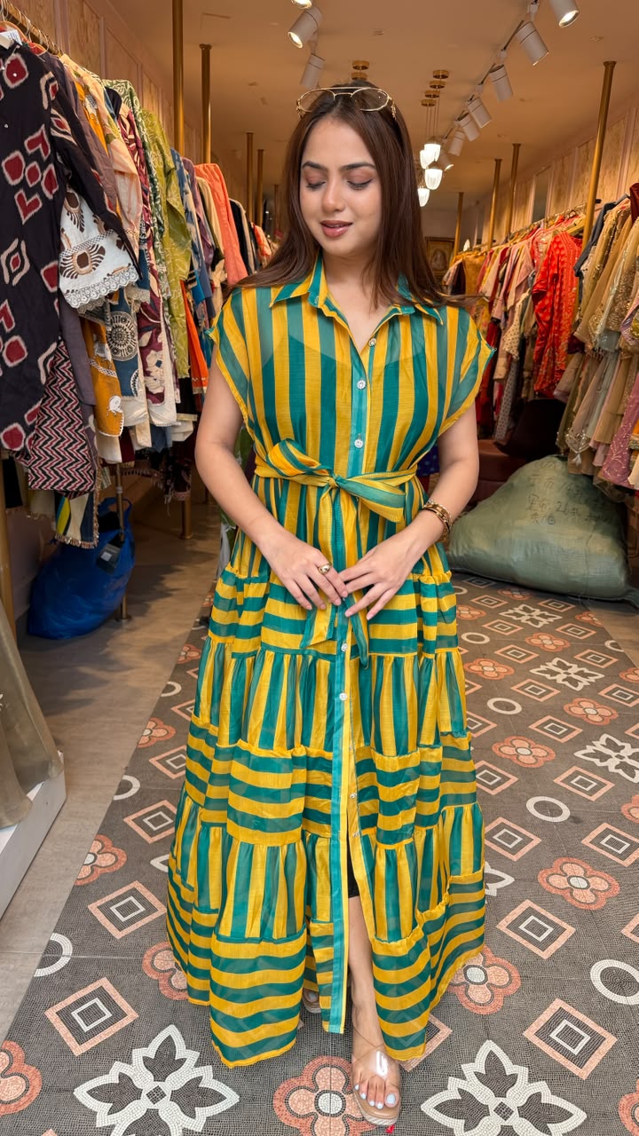 A Tiered A-line long dress