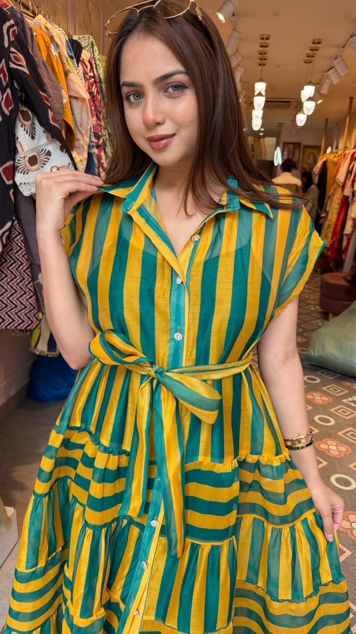 A Tiered A-line long dress