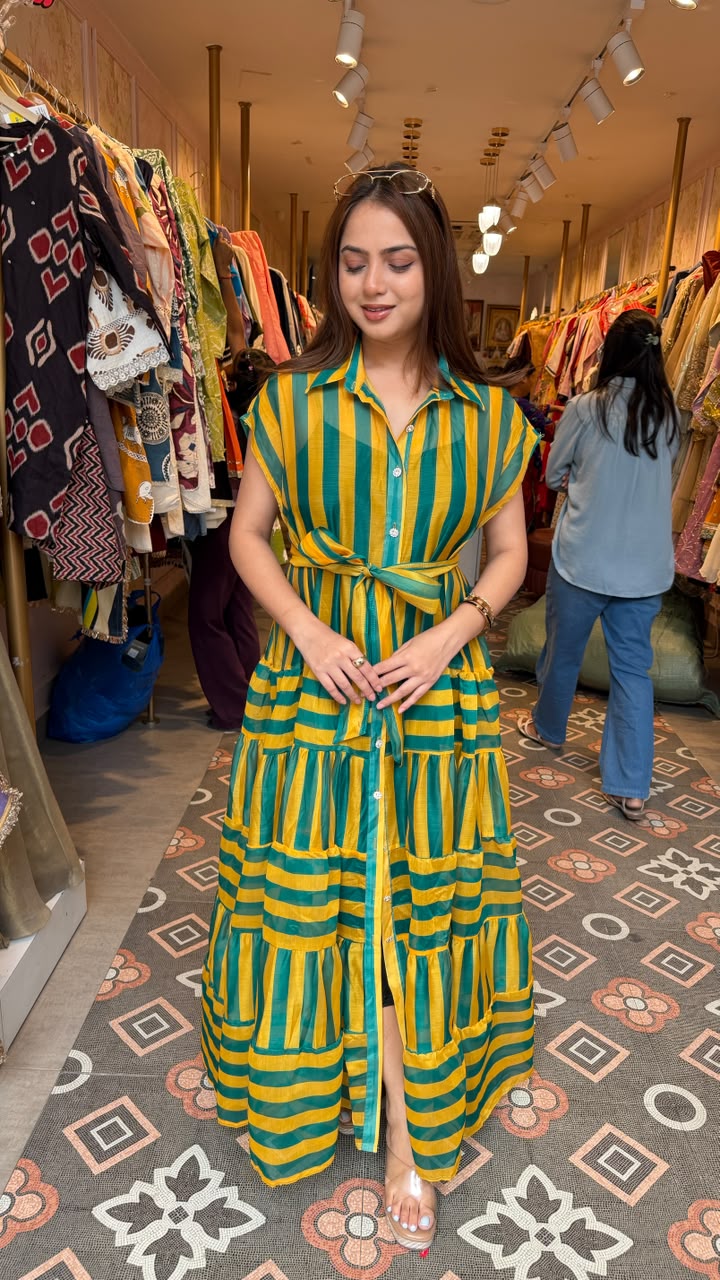 A Tiered A-line long dress