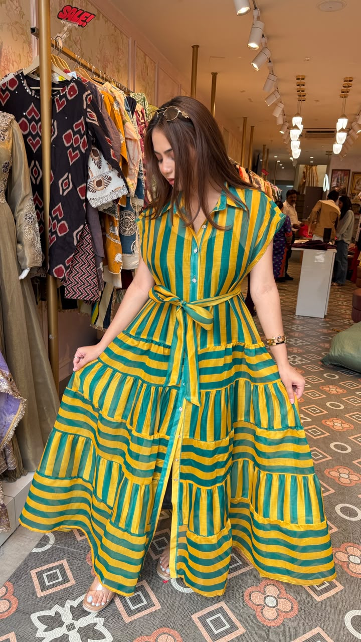 A Tiered A-line long dress