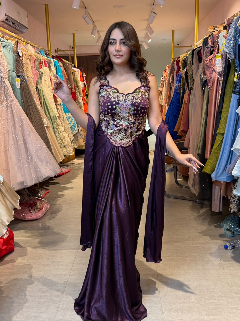 Designer  ready to wear draped saree