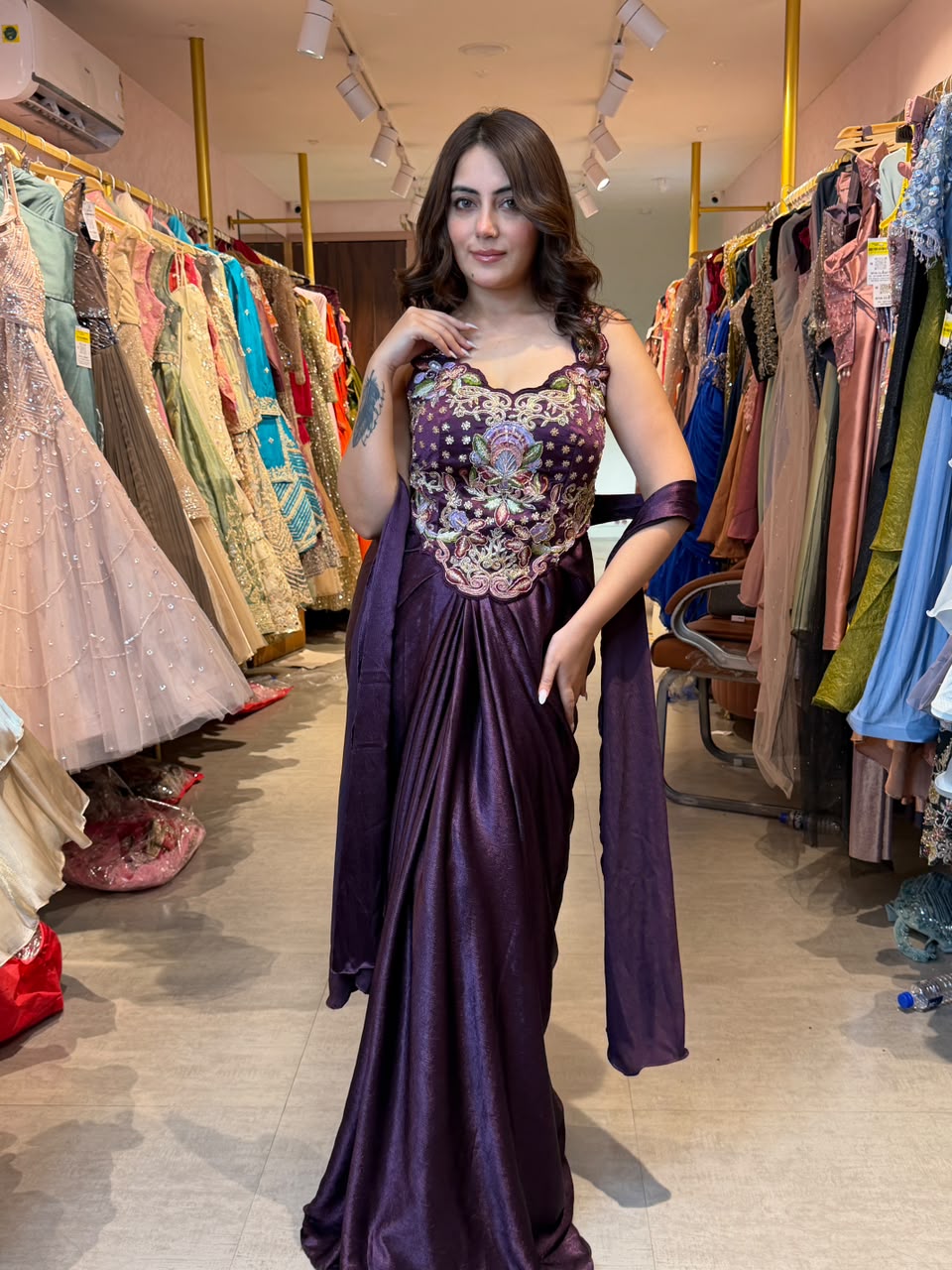 Designer  ready to wear draped saree