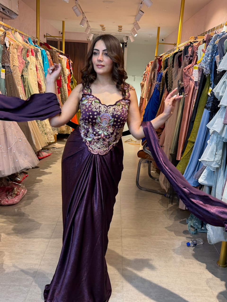 Designer  ready to wear draped saree