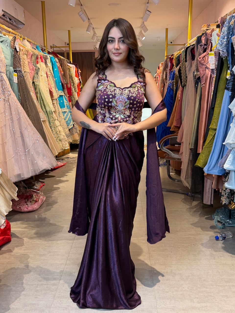 Designer  ready to wear draped saree