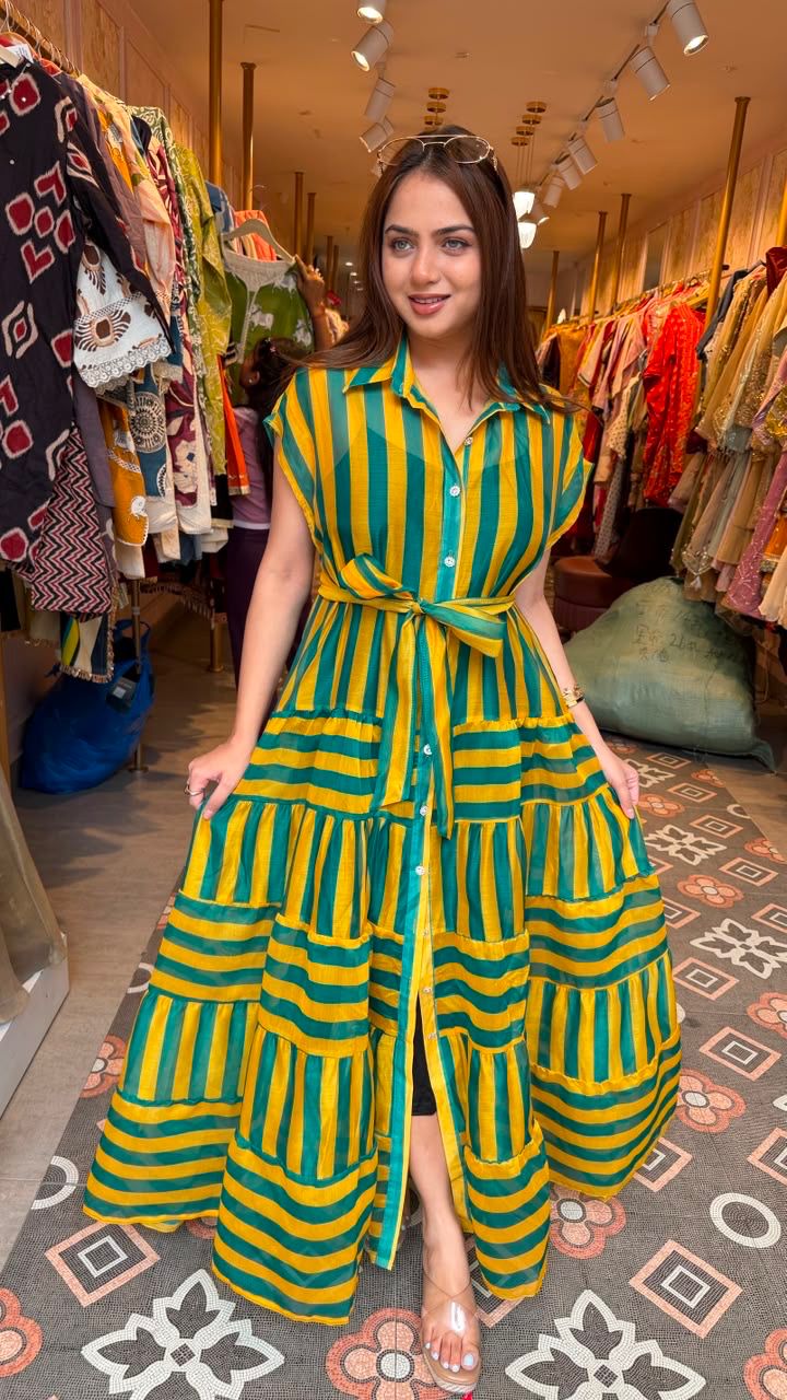 A Tiered A-line long dress
