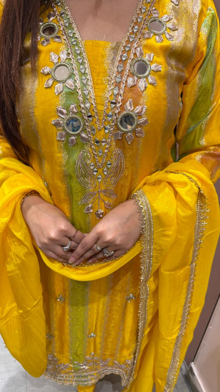 Straight Kurta Pant Set with Dupatta
