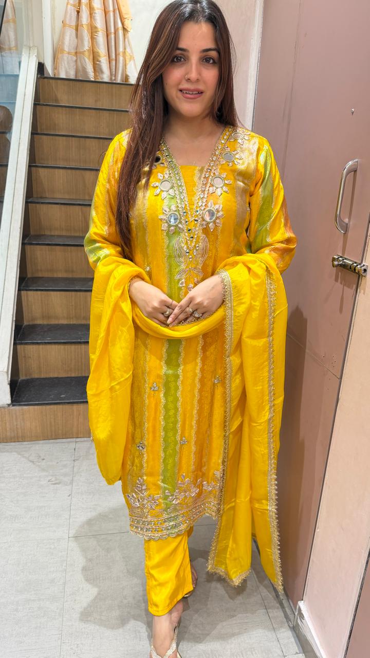 Straight Kurta Pant Set with Dupatta