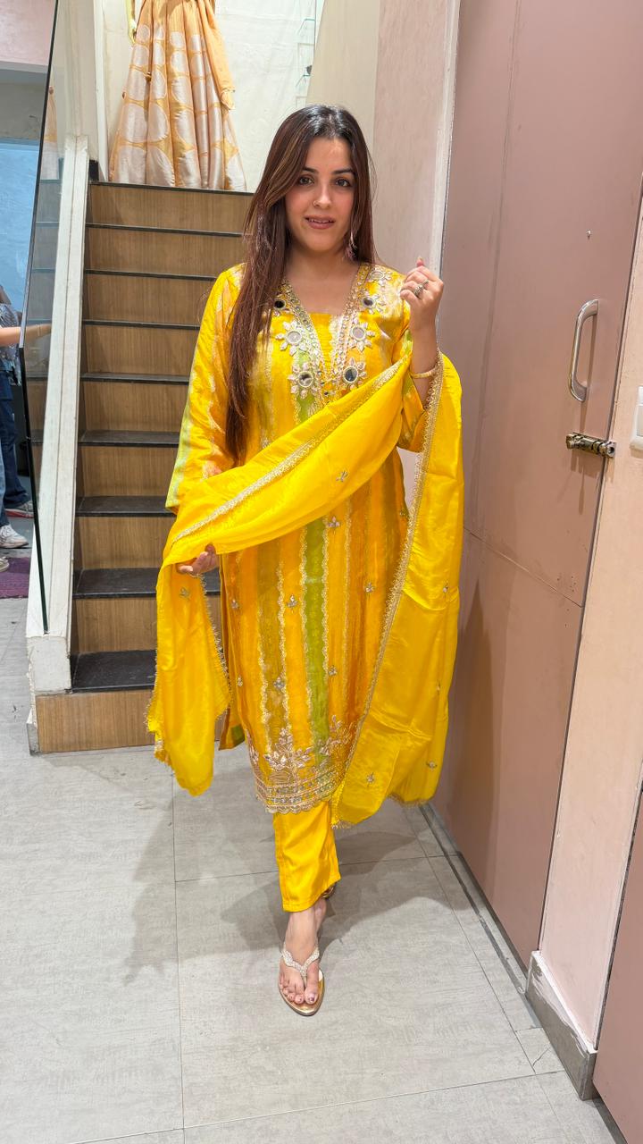 Straight Kurta Pant Set with Dupatta