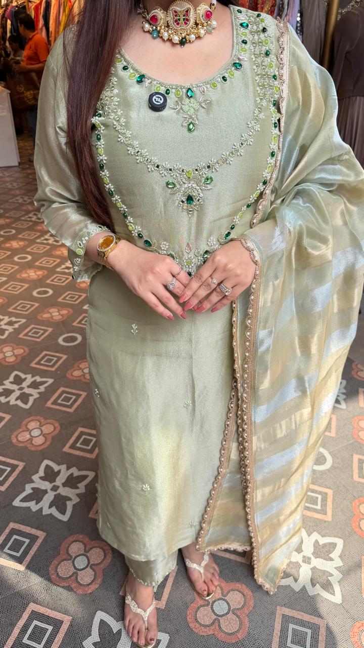 Elegant pastel Pakistani boutique suit