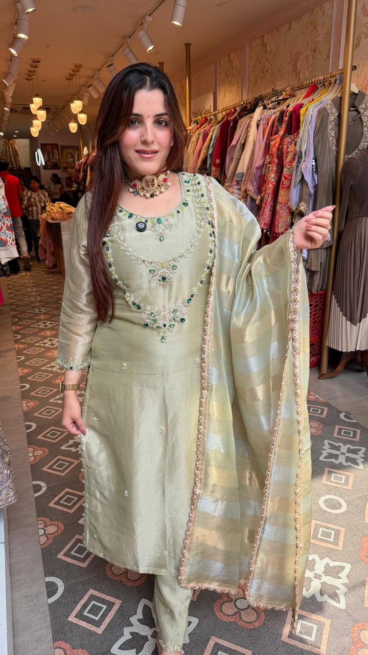 Elegant pastel Pakistani boutique suit