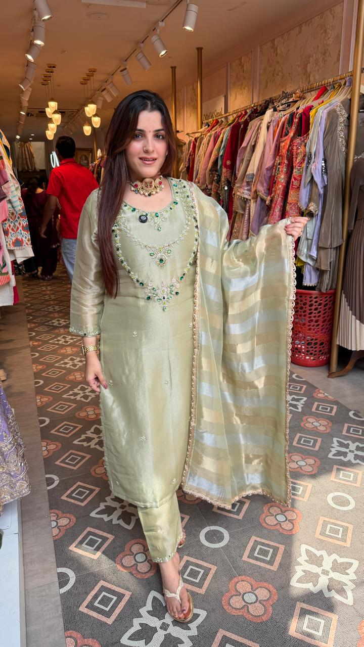 Elegant pastel Pakistani boutique suit