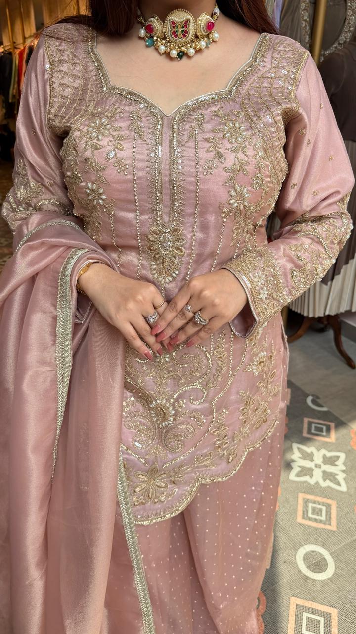 Elegant festive wear three-piece suit