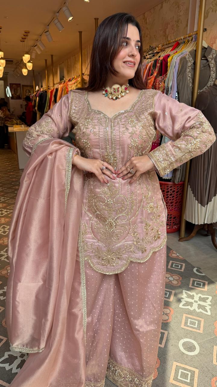Elegant festive wear three-piece suit