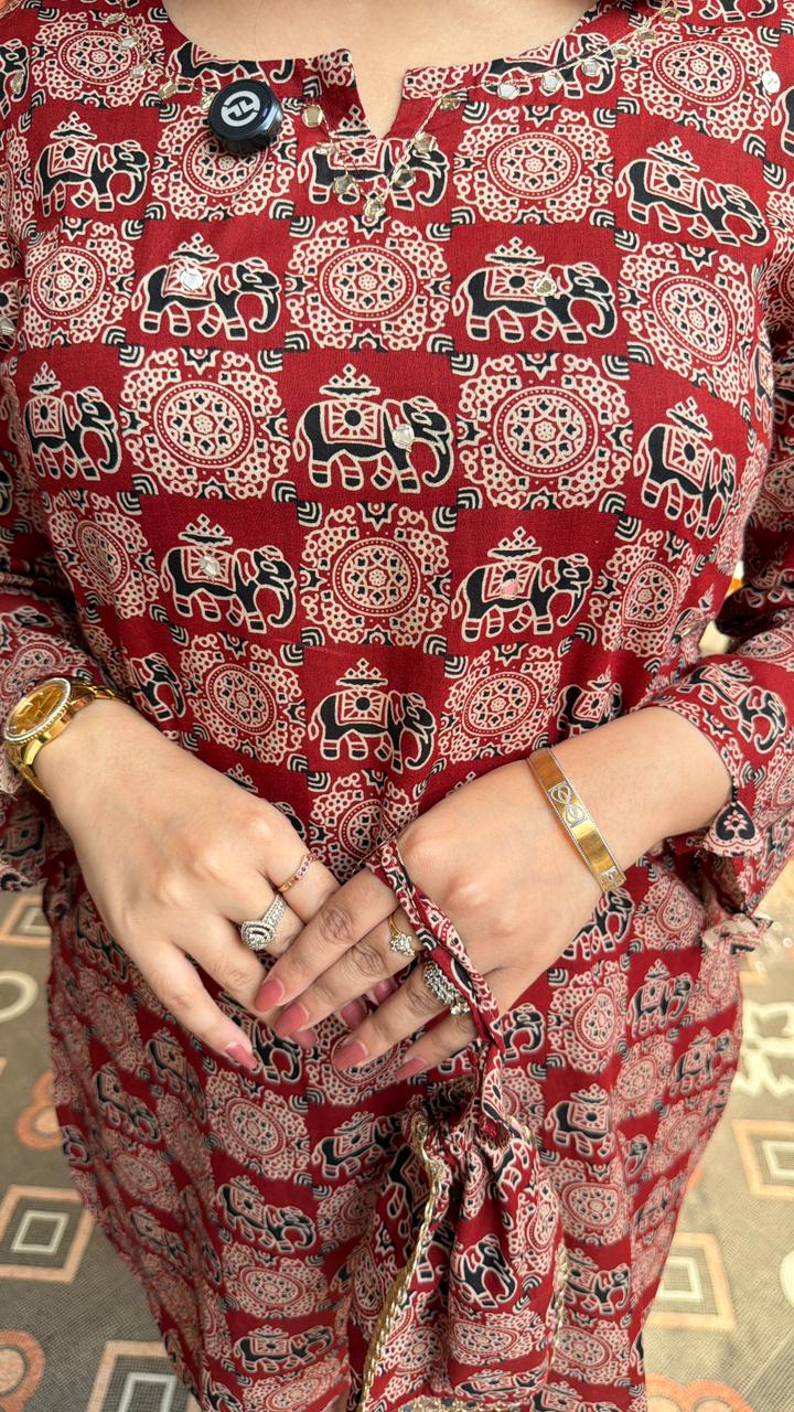 Short Kurti with Tapered Pants