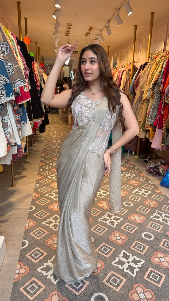 Designer Saree with Embellished Blouse