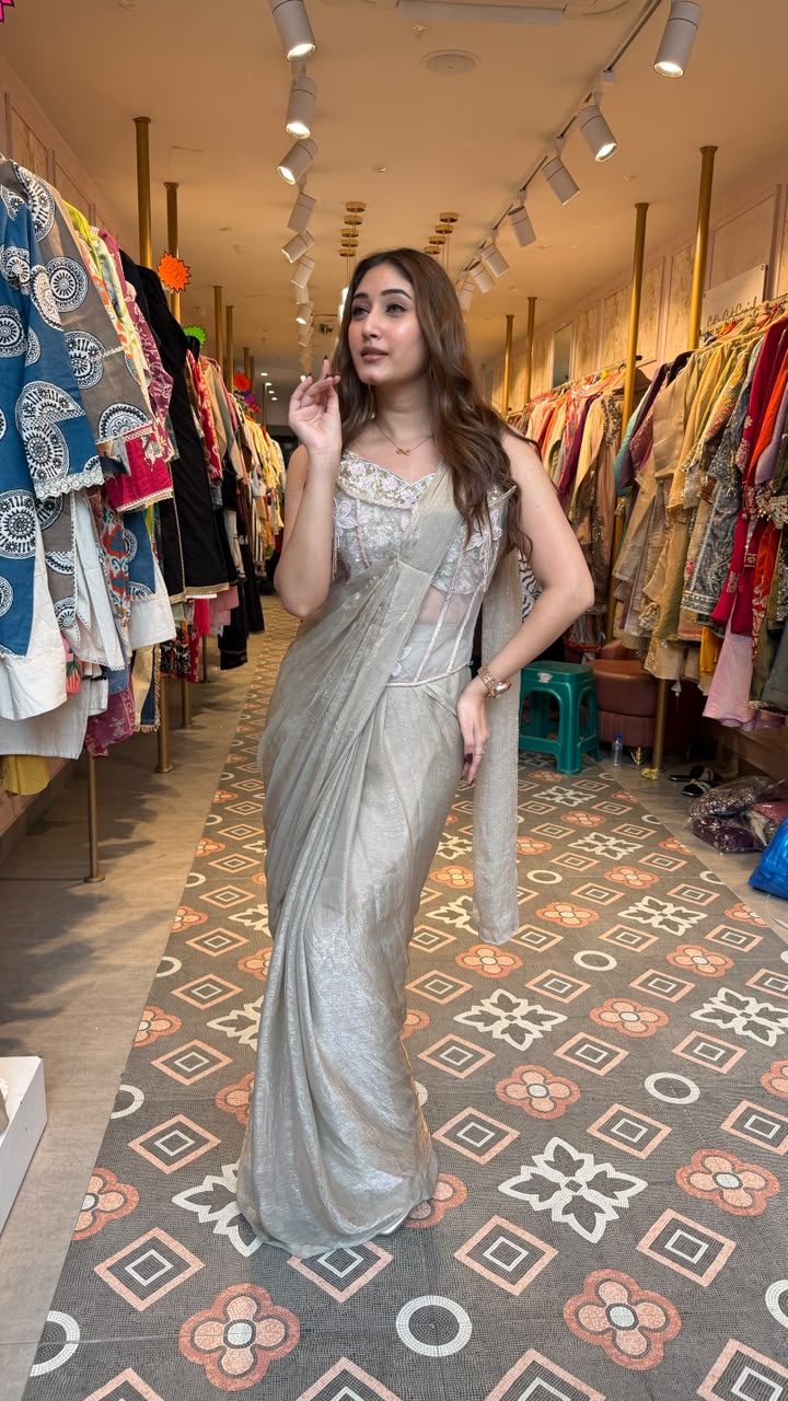 Designer Saree with Embellished Blouse