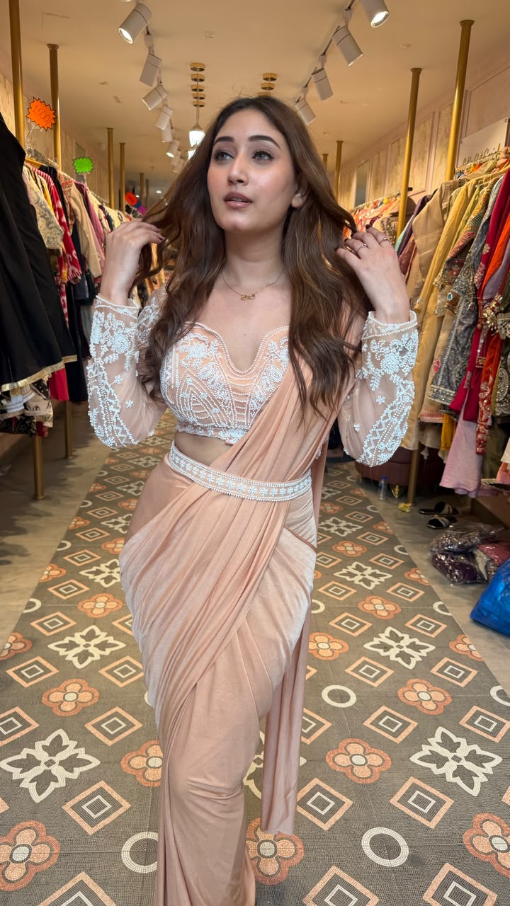 Pre-draped Designer Saree