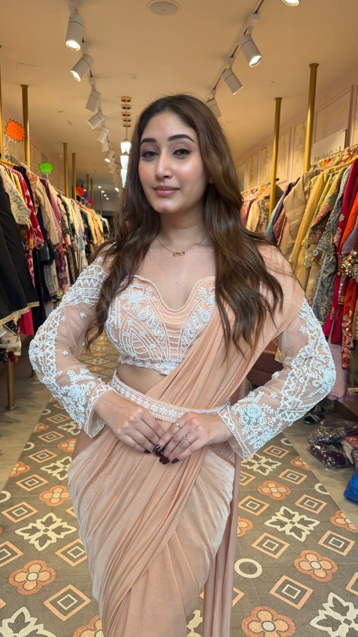 Pre-draped Designer Saree