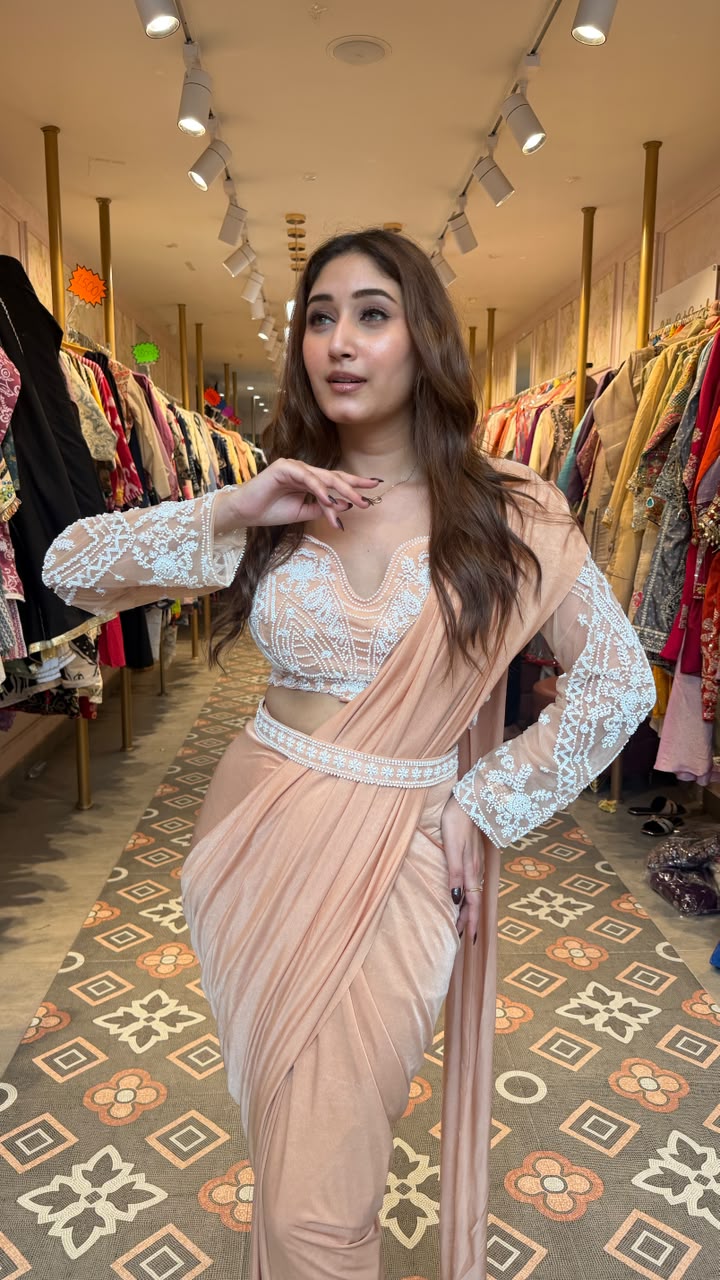 Pre-draped Designer Saree