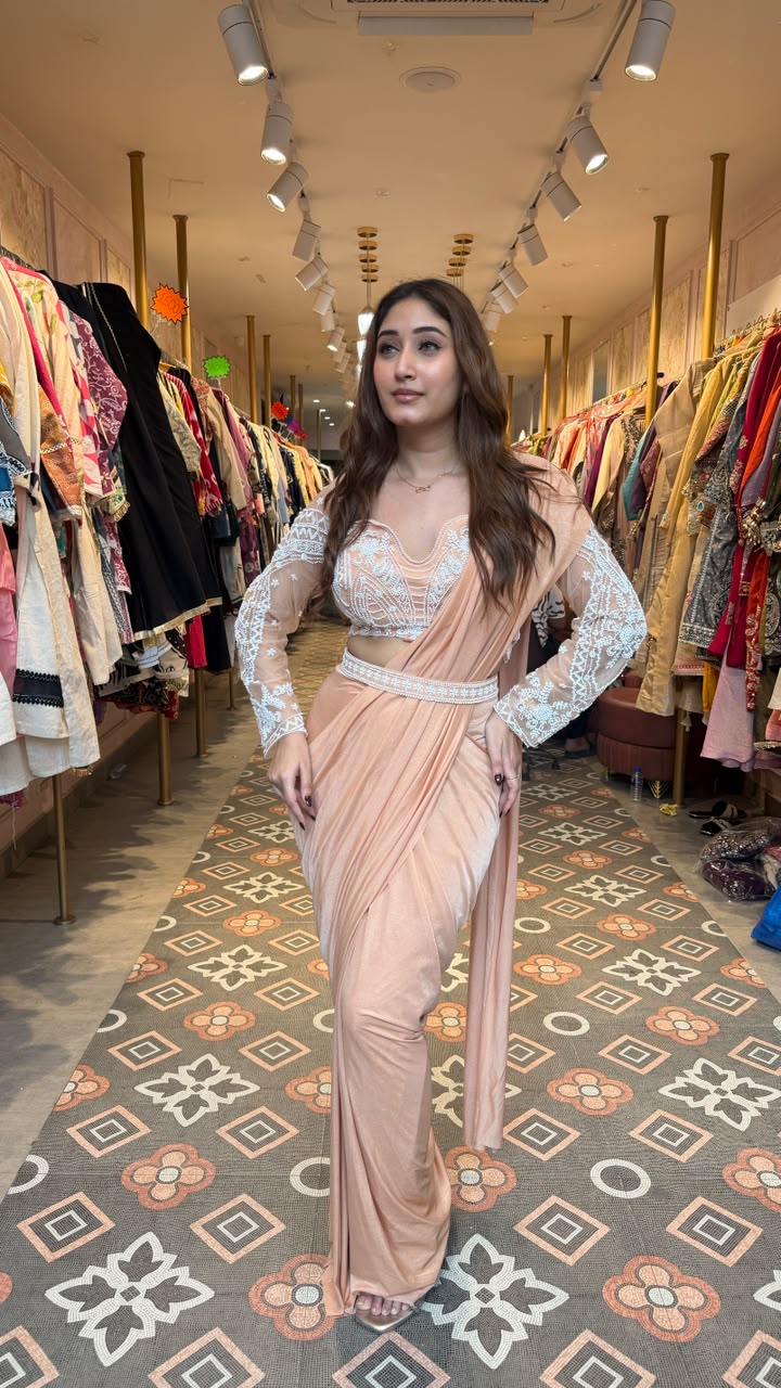 Pre-draped Designer Saree