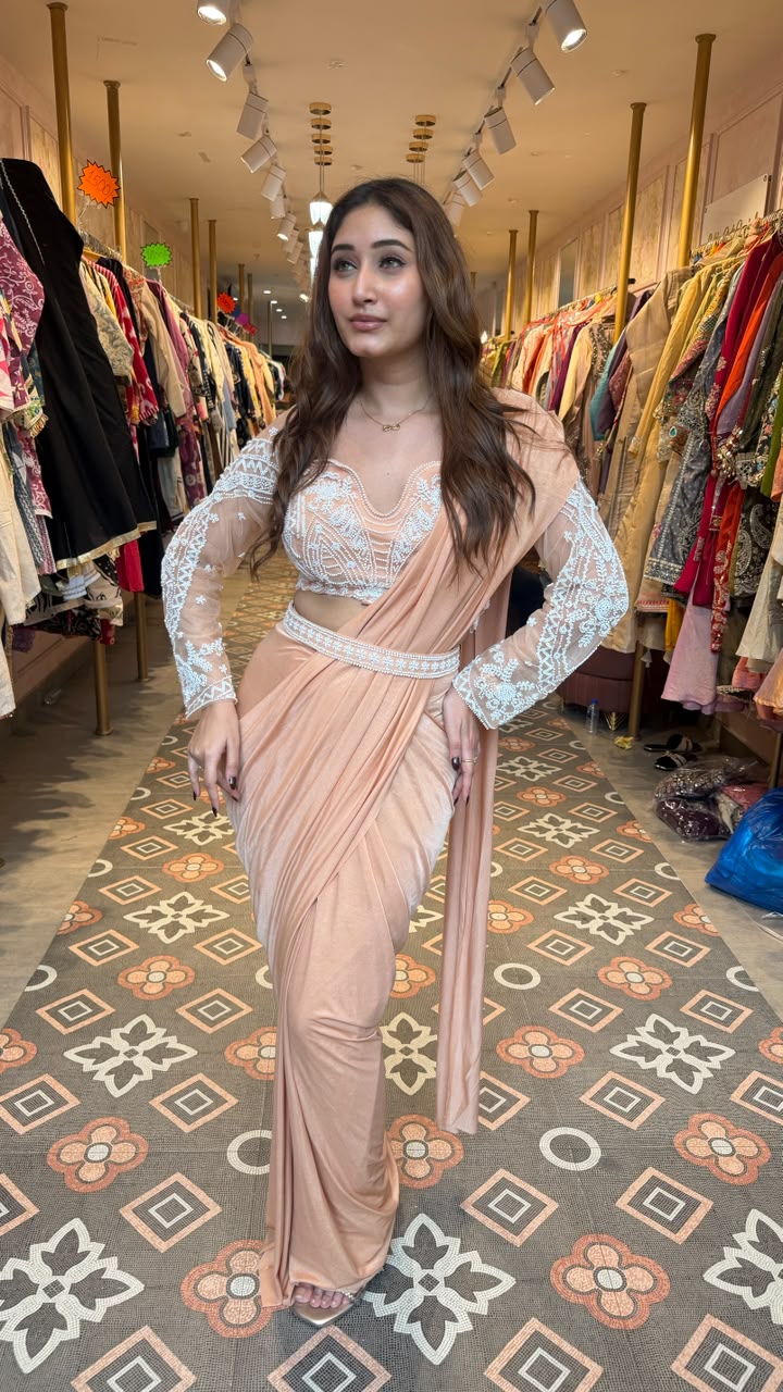 Pre-draped Designer Saree