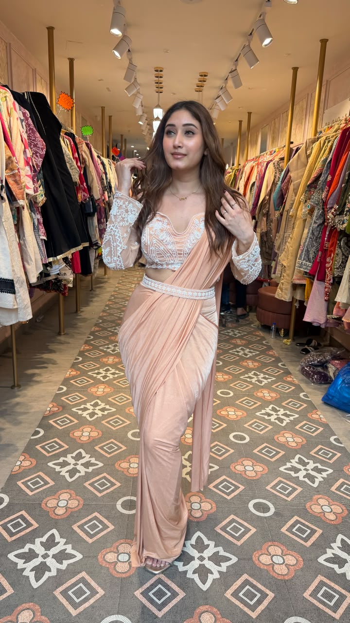 Pre-draped Designer Saree