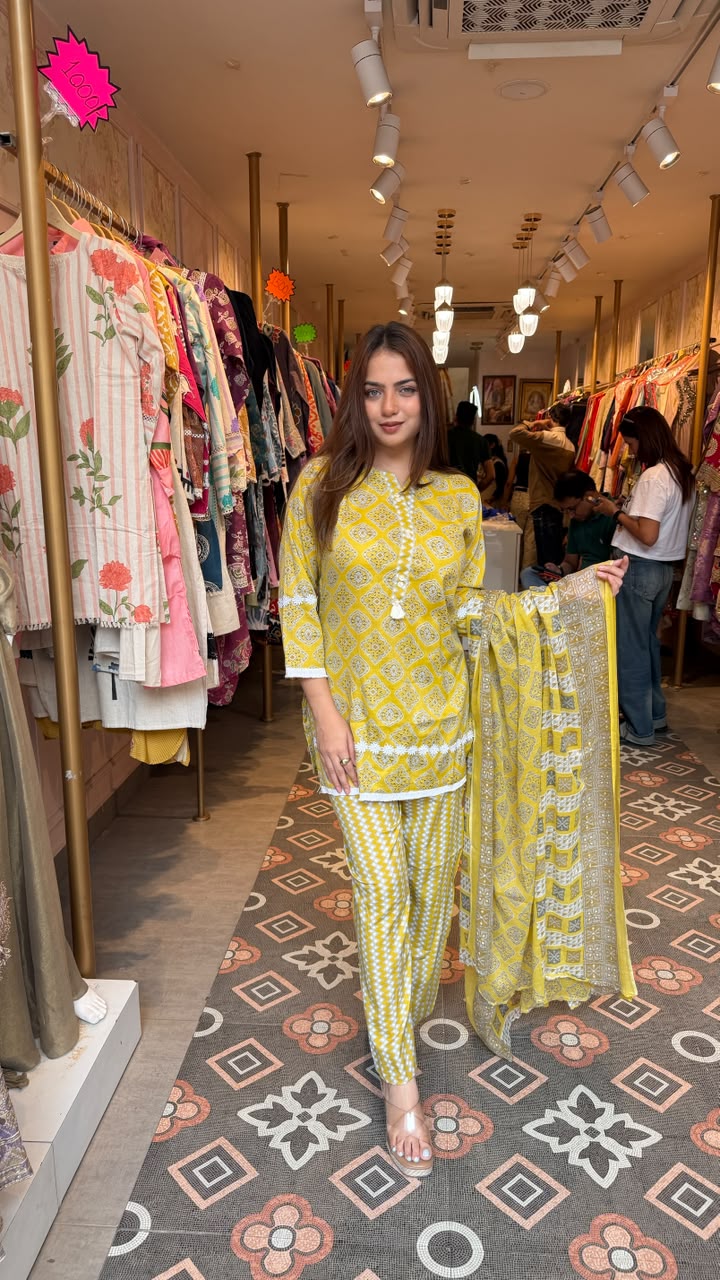 Printed Straight Kurta Palazzo Set