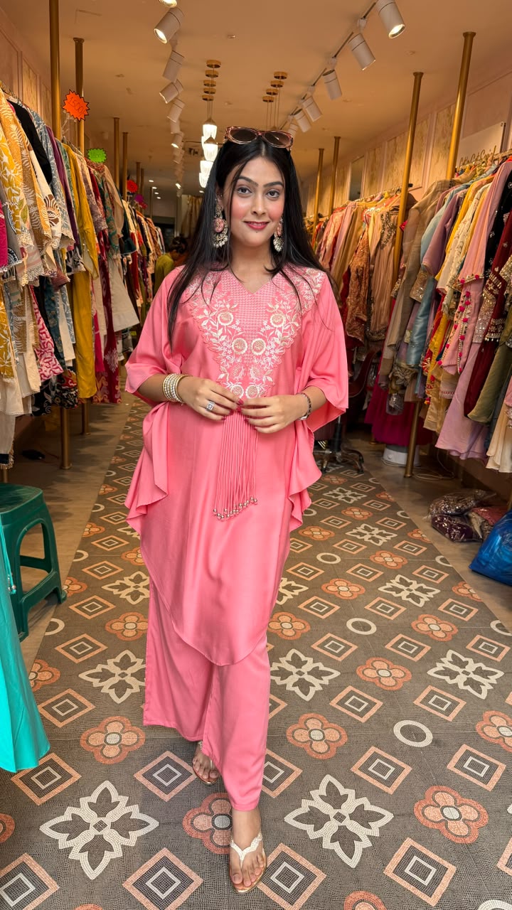 Lin Embroidered Co-Ord Set