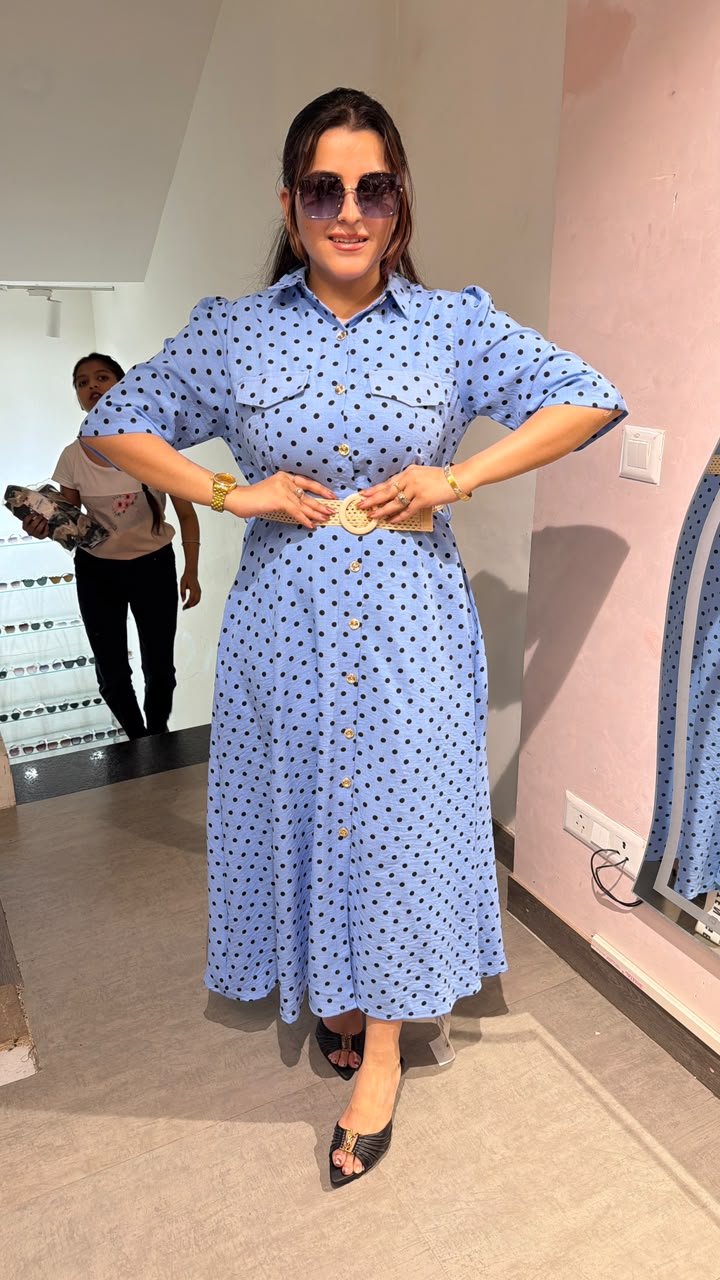 Rayon polka print Dress