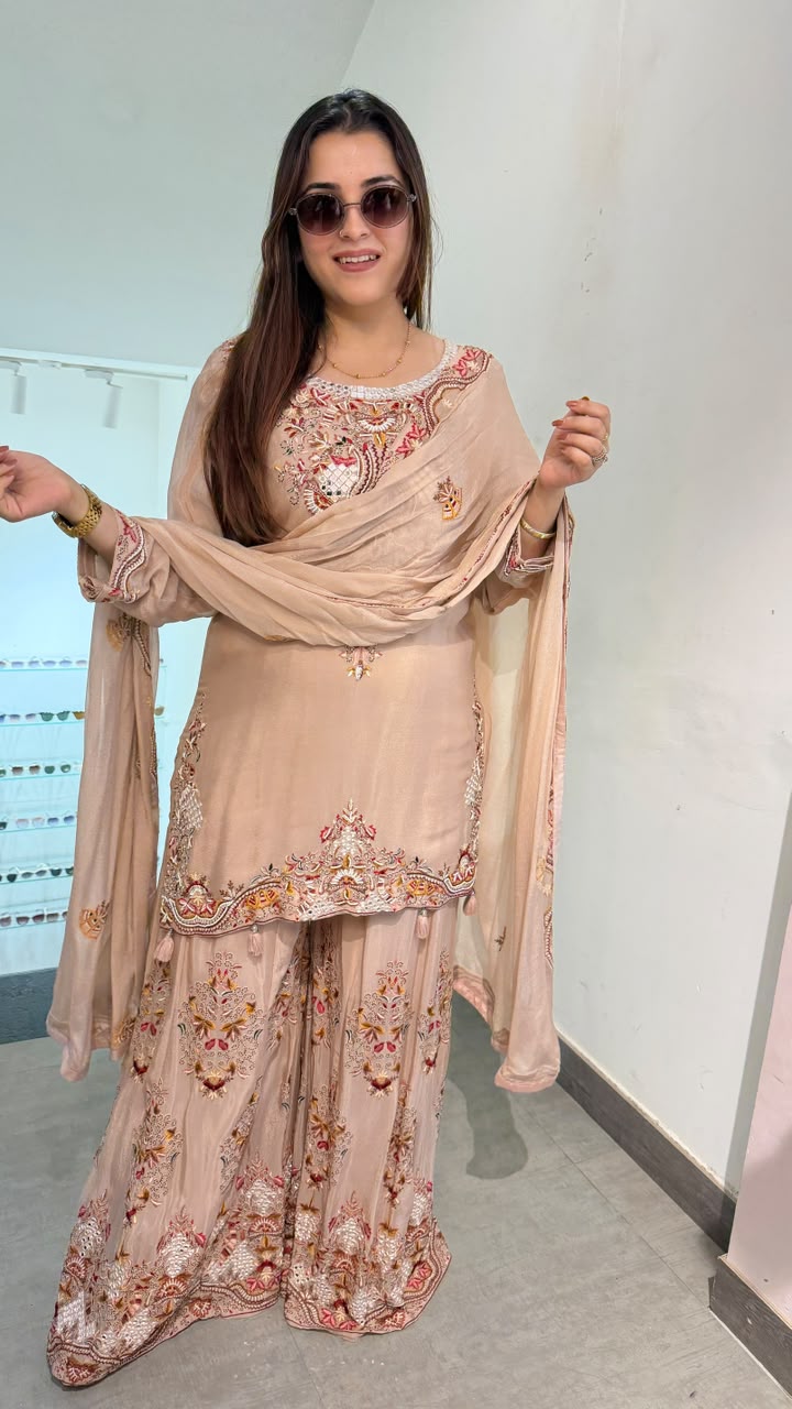 Traditional Festive Sharara Suit Set