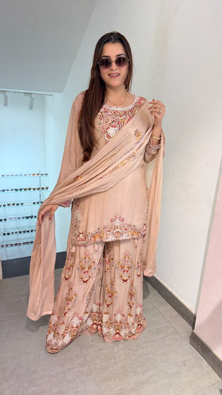 Traditional Festive Sharara Suit Set