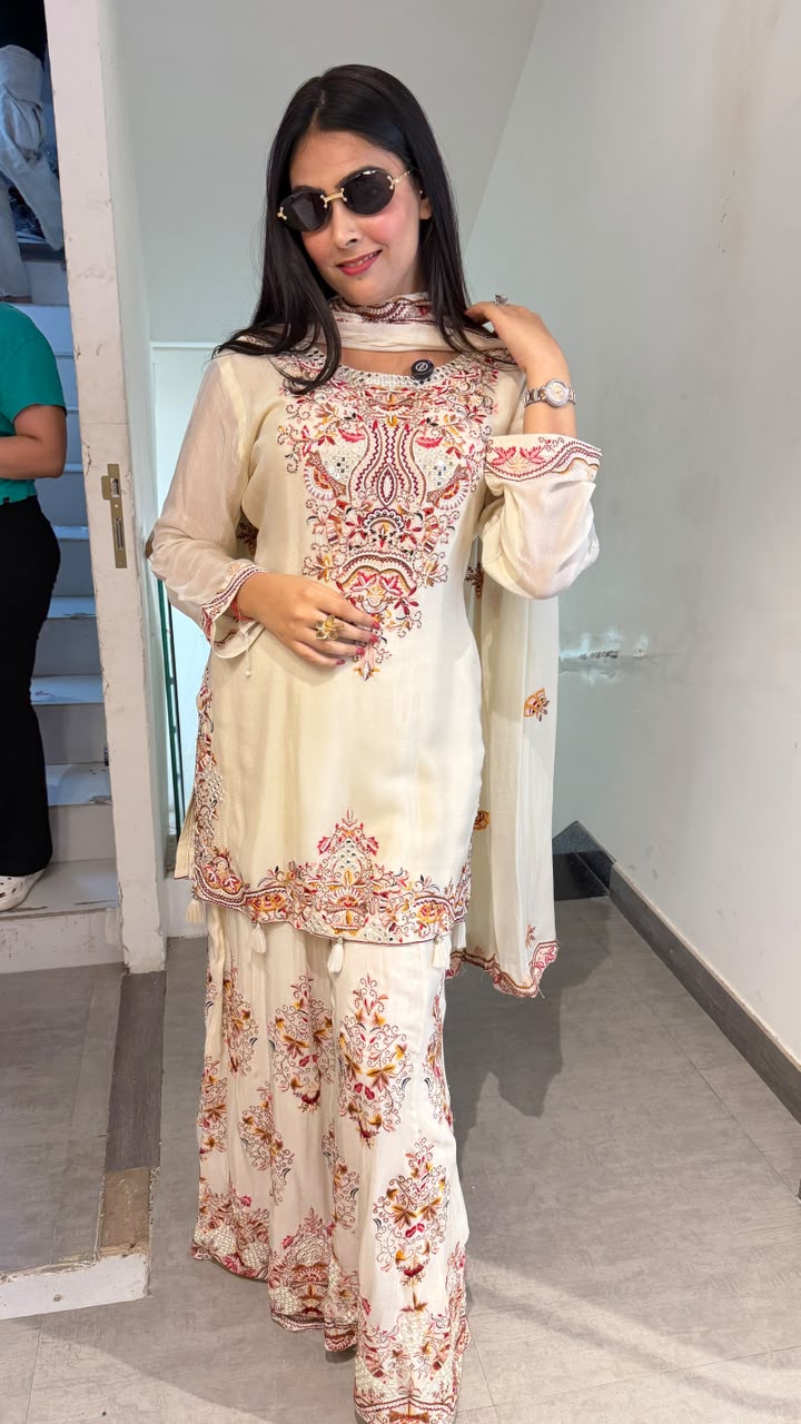 Traditional Festive Sharara Suit Set