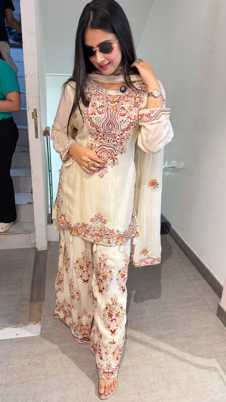 Traditional Festive Sharara Suit Set