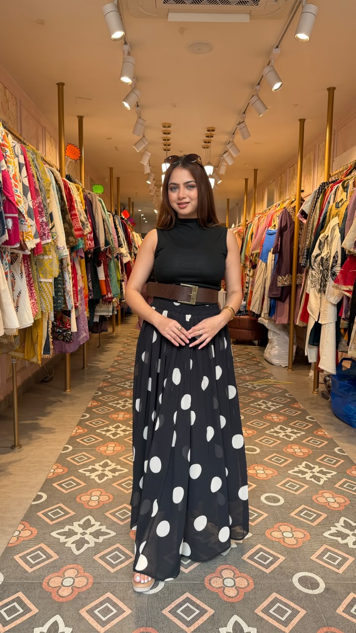 Monochrome Polka Dot Outfit