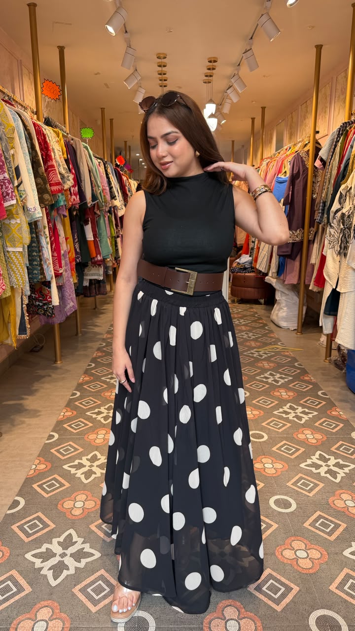 Monochrome Polka Dot Outfit