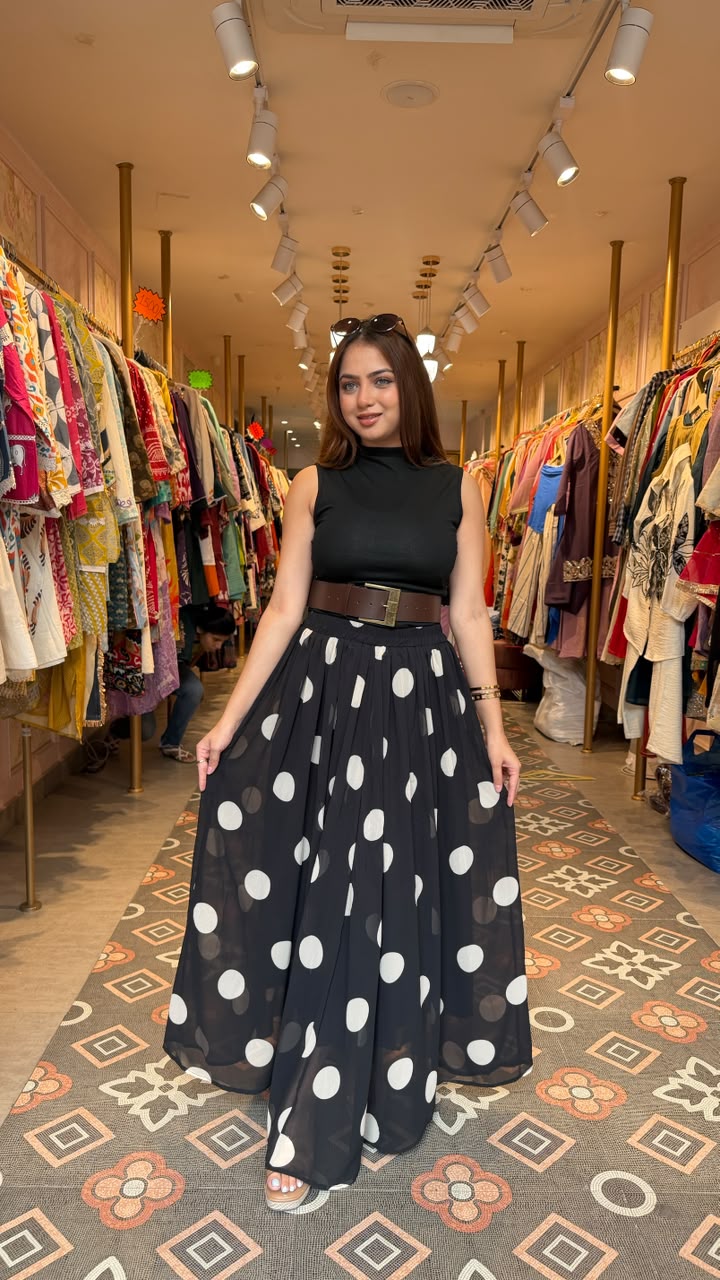 Monochrome Polka Dot Outfit