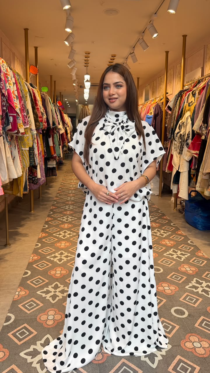 Contemporary Western  Polka Dot Outfit