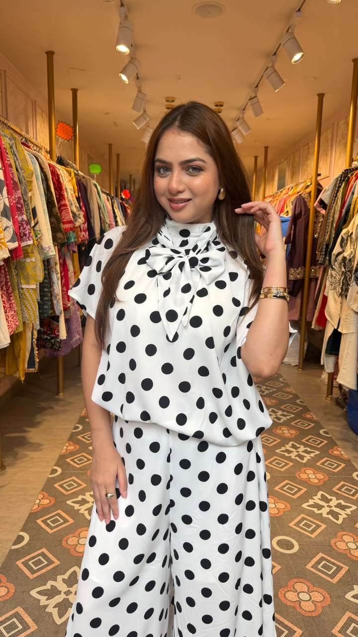 Contemporary Western  Polka Dot Outfit