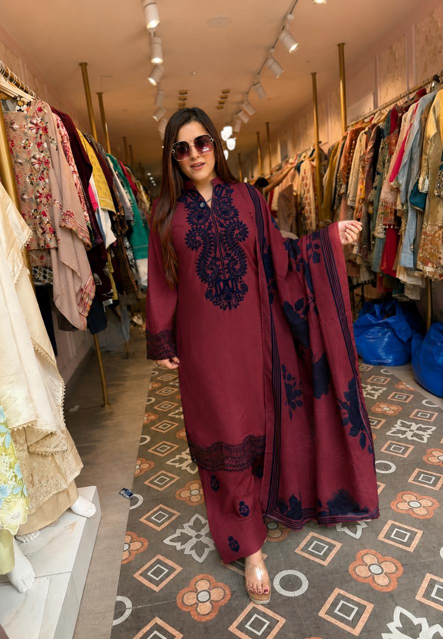 Kashmiri Embroidered Suit Set