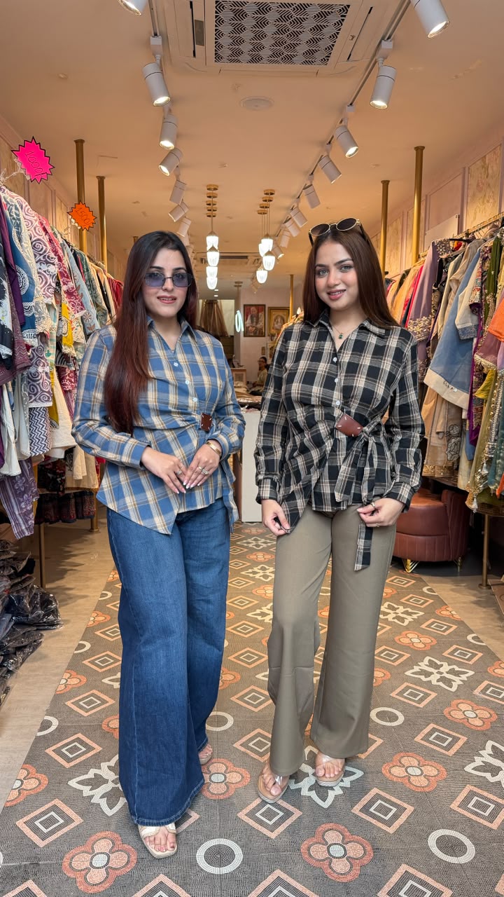 Checked Wrap Shirt
