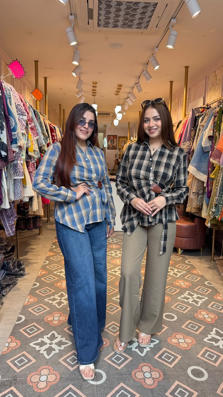 Checked Wrap Shirt