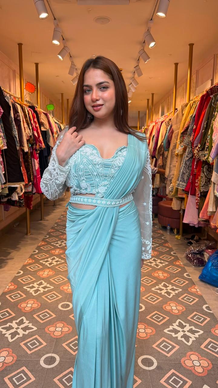 Pre-draped Designer Saree