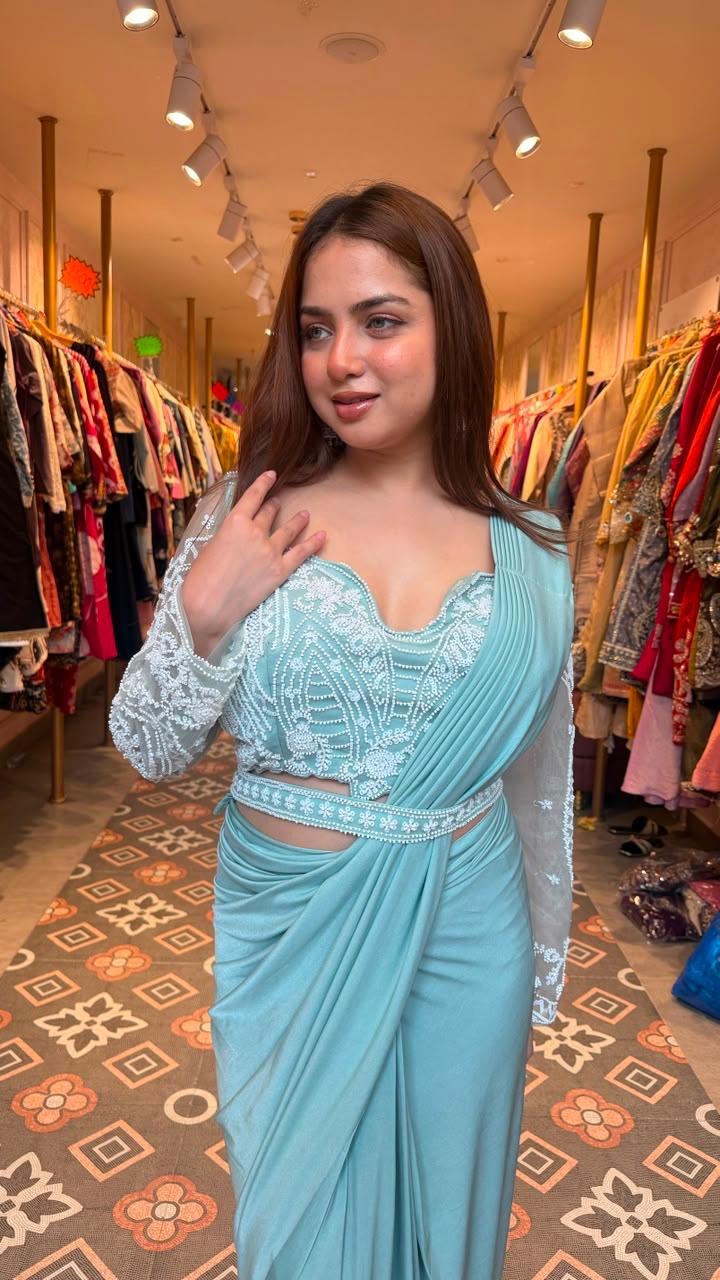 Pre-draped Designer Saree