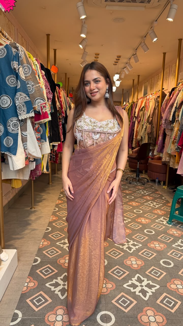 Designer Saree with Embellished Blouse